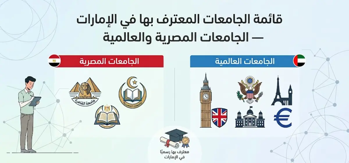 Liste des Universités Reconnues aux EAU — Établissements Égyptiens et Internationaux 2026